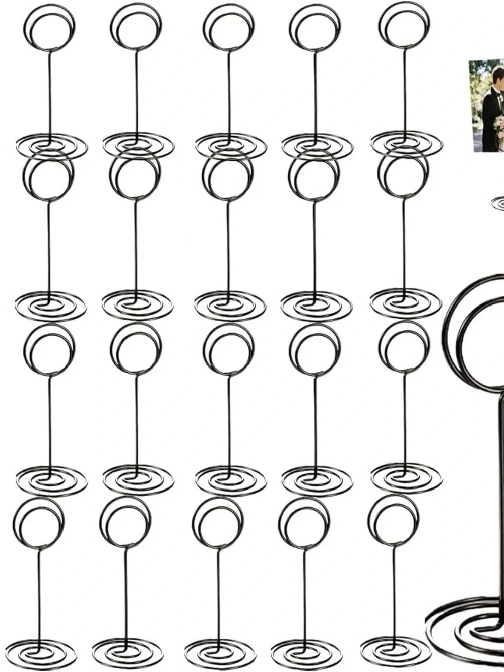 24 Pack black Table Number Holders Stands Centerpieces